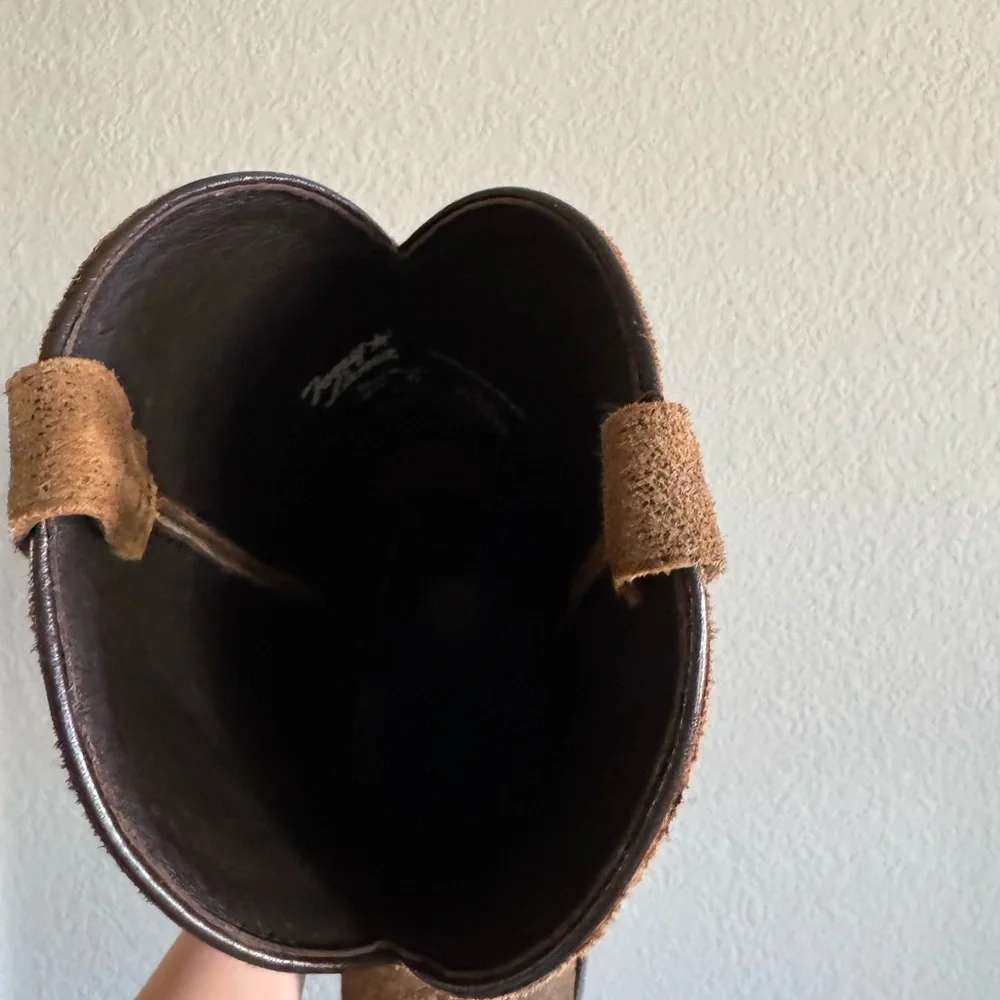 Tony Lama suede Western Cowboy Boots - Picture 3 of 4